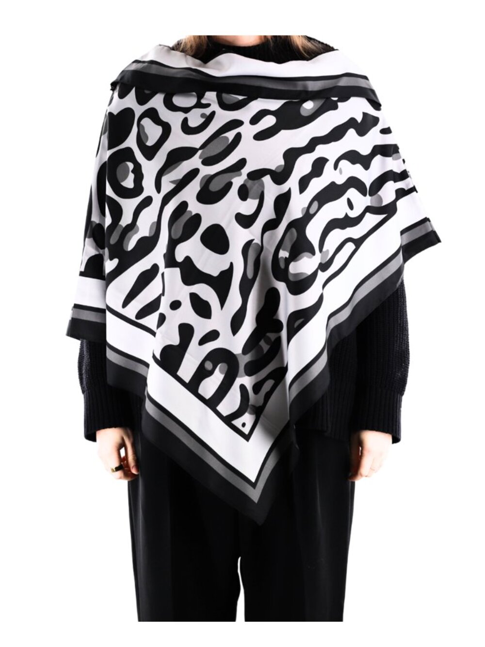Lightweight Leopard Print Poncho